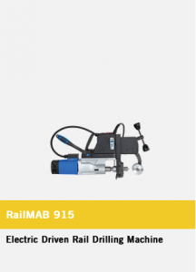 Rail track drilling machine