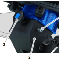 Setting width of beveling machine