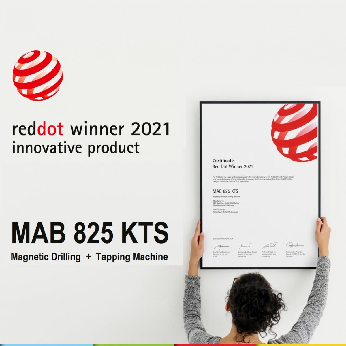 MAB 825 KTS – Vincitore del Red Dot Award: Product Design 2021